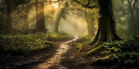 Free photo beautiful forest landscape | Free Photo #Freepik #freephoto #forest #landscape #nature #nature-landscape Green Lady, Forest Background, Forest Photos, Mystical Forest, Forest Path, Forest Pictures, Photo Beautiful, Beautiful Forest, Forest Photography