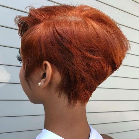 Long Pixie Haircut For Black Women, Short Hair Cuts For Black Women Relaxed, Short Hair Cuts For Women Black, Colored Pixie Cut, Classy Short Haircuts, Haircut Inspo, Short Red Hair, Natural Hair Cuts, Natural Hair Short Cuts