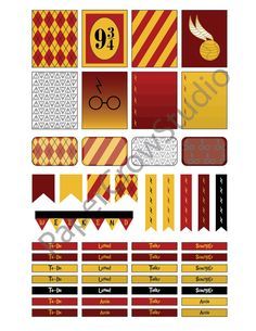 Harry Potter Planner Sticker Kit by MonarchDesignLA on Etsy Harry Potter Planner, Young Harry Potter, Harry Potter Props, Printables Ideas, Happy Planner Printables, Harry Potter Stickers, Harry Potter Classroom, Harry Potter Printables, Harry Potter House