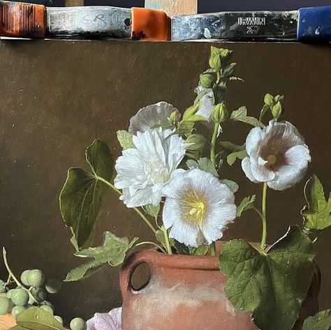 Gregory Daniels Fine Arts 🎨🖌 on Instagram: "Our inspiration today: these paintings by @carlorussoart" Dina Brodsky, Terracotta Art, Flower Paintings, Dutch Artists, Painting Class, May I, A Student, 2 Months, 17th Century