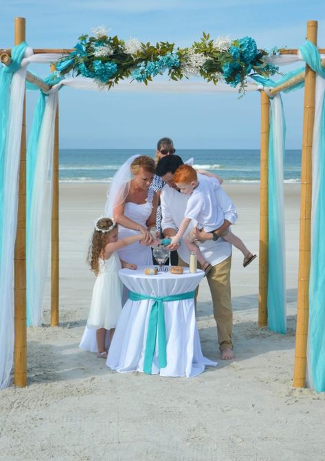 Sand Ceremony Table, Teal Wedding Decorations, Teal Weddings, Best Wedding Vows, Ceremony Table, Beach Wedding Planning, Sand Ceremony Wedding, Unity Sand Ceremony, Unity Sand