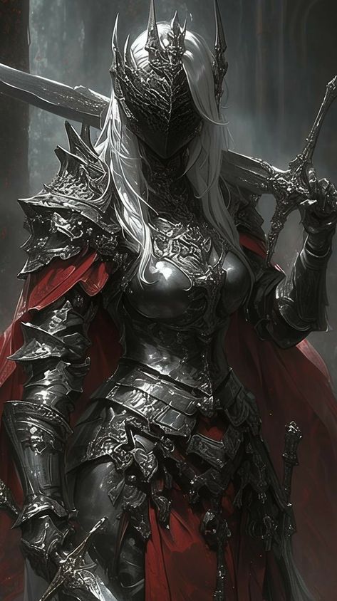 Female Knight Art Character Design, Blood Knight, Dark Fantasy Artwork, Art Drawing Sketch, Female Armor, Dark Souls Art, Female Knight, Grooming Tips, Knight Art