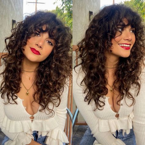 Curly Shag, Natural Curly Hair Cuts, Haircuts For Women Over 50, Hoco Hair Styles, Curly Hair Photos, Curly Bangs, Hairstyles And Haircuts, Haircuts For Curly Hair, Beautiful Hairstyles