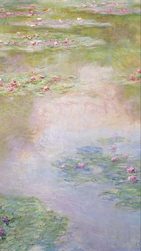 Monet Spring Paintings, Spring Wallpaper Painting, Claude Monet Aesthetic Wallpaper, Iphone Background Painting, Spring Painting Aesthetic, Blue And Brown Wallpaper Iphone, Cute Spring Wallpapers Aesthetic, Artistic Backgrounds Wallpapers, Fashion Background Wallpapers