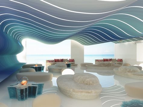 Luxury Hotels Lobby, Theme Hotel, Desain Pantry, Hotel Concept, Spa Interior, Ocean Design, Interior Design Boards, Lobby Interior, Hospital Interior Design