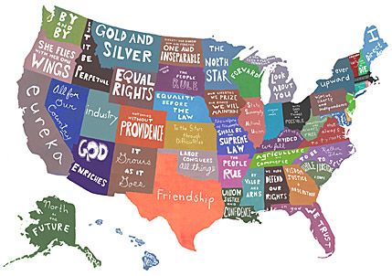 who doesn't want to visit all 50 states?! Latin Mottos, Abandoned Homes, Abandoned Castles, America Map, United States Map, Abandoned Mansions, West Texas, Amusement Parks, Haunted Places