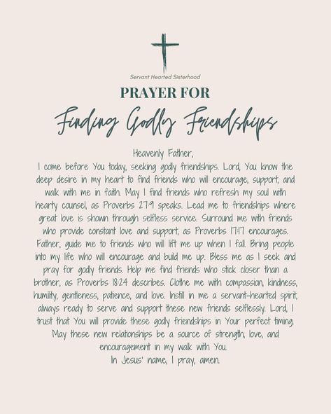 Strengthen your friendship with these powerful prayers, you can pray this over your friends, and even yourself too. 💛 👉🏻SWIPE for a prayer for your friend & a prayer for finding godly friendships! Share + Tag your friend(s) and let them know you’re praying for and over them. 🫶🏻💕 Prayer For A Friend Encouragement, Prayers For Friends, Prayer For Friends, Prayer For Friendship, Prayer For My Friend, Prayer For A Friend, Christian Friendship, Journal Notes, Bible Journal Notes