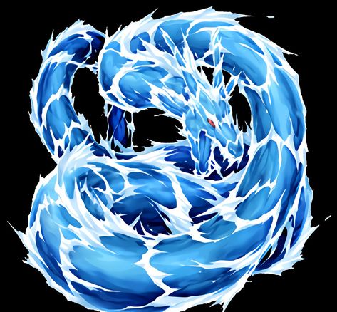 Water Dragon Magic Drawing, Yugioh Monsters, Elemental Magic, Super Powers Art, Water Dragon, Magic Design, Water Art, Dragon Artwork, Foto Poses