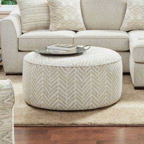 Foundry Select Premkumar Upholstered Ottoman | Wayfair Patterned Ottoman, Ottoman Upholstery, Coffee Table Ottoman, Table Ottoman, Round Storage Ottoman, Tufted Storage Ottoman, Black Ottoman, Round Storage, Round Ottoman