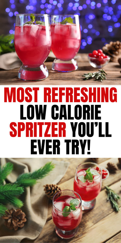 Beat the heat with this low calorie spritzer recipe, a light and refreshing beverage ideal for summer gatherings! This drink combines fruity flavors with sparkling water, making it a guilt-free choice for any occasion. Light Alcoholic Drinks Low Calories, Light Alcoholic Drinks, Drink Dispenser Recipes, Alcoholic Drink Recipe, Low Calorie Alcoholic Drinks, Sparkling Water Drinks, Healthy Alcoholic Drinks, Holiday Drinks Alcohol, Spritzer Recipes