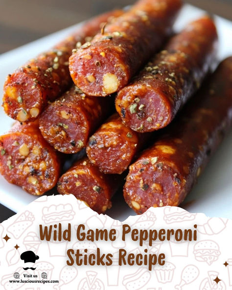 If you’re a fan of making your own savory snacks with wild game, these Wild Game Pepperoni Sticks are perfect for you. With their smoky, spicy kick and robust flavor, these pepperoni sticks are an ideal way to preserve and enjoy venison, elk, or other wild game meat. Packed with a blend of flavorful spices, this recipe offers a natural, homemade alternative to store-bought snacks, free from unnecessary additives. Venison Snack Sticks, Snack Stick Recipe, Luscious Recipes, Pepperoni Sticks, Italian Snacks, Deer Recipes, Game Meat, Snack Sticks, Beef Sticks