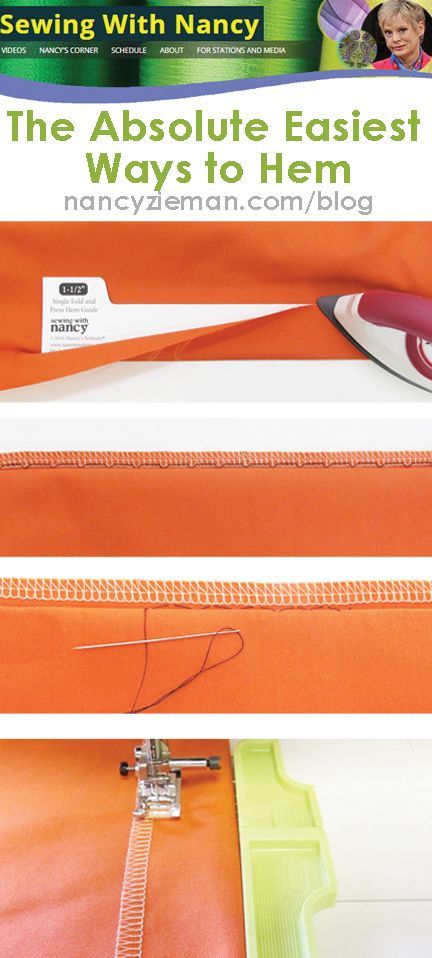 Learn Sewing With Nancy's Nancy Zieman's absolute easiest way to hem anything! Hand stitched hem, blind hem stitch, fusible hems, and straight stitched hem. Material Crafts, Sewing With Nancy, Nancy Zieman, Sew Zipper, Sewing Things, Sewing 101, Sew Ins, Beginner Sewing Projects Easy, Sewing Lessons