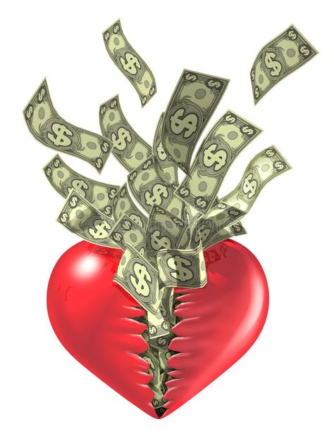 Heart And Money Love Valentine Stock Illustration - Illustration of beating, shiny: 12837081 Money Heart, Heart Money, Money And Love, About Heart, Love Symbol, White Illustration, Valentine Heart, Stock Illustration, Money