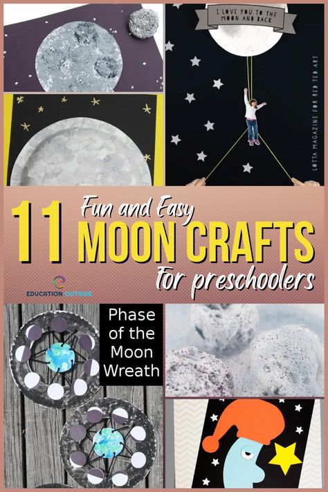 Preschool Moon Crafts, Moon Crafts Preschool, Moon Lessons, Moon For Kids, Frost Moon, Moon Craft, Facts About Earth, Moon Activities, Moon Projects