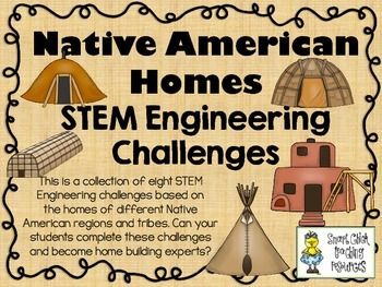 Why not bring STEM to your Native American Unit in social studies? Most elementary teachers are more comfortable and knowledgeable about themes, so I have decided to create STEM challenge packs based on specific themes, like Native Americans, specifically relating to their Pirate Stem, Native American Homes, November Homeschool, Engineering Classroom, Engineering Challenges, Native Americans Unit, Third Grade Social Studies, Native American Home, Native American Studies