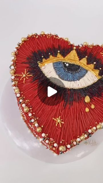 Xochilt F Marchena on Instagram: "👁️✨ Embroidery cake👁️✨

.
.
.
#evileye #evileyecake #embroideryeyecake #embroiderycake #cakes #custommadecakes #cakesfromscratch" Embroidery Cake, Embroidery, Cake, On Instagram, Instagram