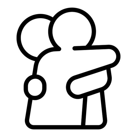 Hug Outline, Hug Icon, Communication Pictures, Hugging Drawing, Place Branding, Hot Wheels Garage, People Icon, Icon Collection, Kids Icon