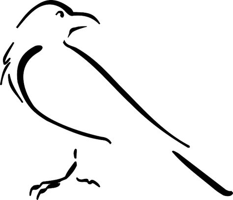 Crow, Line, Art - Free image - 45972 Crow Doodle Easy, Raven Graphic Design, Crow Line Drawing, Simple Crow Drawing, Crow Pixel Art, Crow Line Art, Crow Doodle, Runes Tattoos, Crow Vector