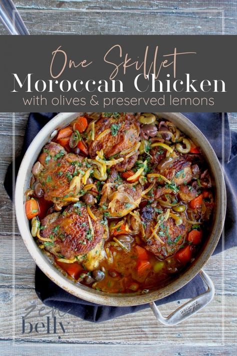 Chicken Olives, Preserved Lemons Recipes, Moroccan Chicken Recipe, Chicken Tagine, Moroccan Dishes, Preserved Lemon, Chicken Skillet Recipes, Moroccan Chicken, Eat A Lot