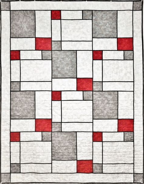 Two blocks Quilts For Men, Quilt Layouts, Modern Quilting Designs, Black And White Quilts, Quilt Modernen, White Quilts, Man Quilt, Lap Quilts, Quilt Baby