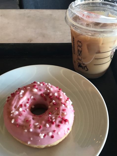 Pink Donuts Aesthetic, Starbucks Donut, Pike Lawson, Jordan Hadley, Pink Donut, Penelope Douglas, Pink Donuts, Pink Starbucks, Pink Vibes