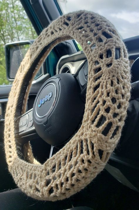 Pineapple Crochet Steering Wheel Cover - Etsy #UsefulGadgets Crochet Steering Wheel, Must Have Car Accessories, Car Interior Diy, Car Things, Car Deco, Tiny Cars, Cool Car Accessories, Pineapple Crochet, Car Accessories For Women