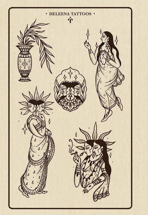 Mexican Tattoo Aesthetic, Liberation Tattoo, Mexican Roots Tattoo, Mexican Core Tattoos, Hindu Aesthetic Tattoo, Hindu Traditional Tattoo, Mexican Folklore Tattoo, South Asian Tattoo Design, Hindu Inspired Tattoos