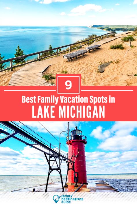 Need a little inspiration for a getaway to Lake Michigan with kids? Planning a family trip to Lake Michigan and want ideas for the top vacation spots and areas? We’re FamilyDestinationsGuide, and we’re here to help: Discover the best family vacations spots in Lake Michigan - so you get memories that last a lifetime! #lakemichigan #lakemichiganvacation #lakemichiganwithkids #lakemichiganfamilyvacation #familyvacation Michigan Family Vacation, Michigan Beach Vacations, Michigan Summer Vacation, Great Lakes Michigan, Best Family Vacation Spots, Best Family Beaches, Michigan Road Trip, Best Places To Vacation, Lake Michigan Beaches