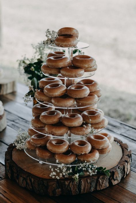 Diy Donut Tower, Donut Tower Cake, Donut Cakes, Glamping Business, Ancaster Mill, Country Victorian, Tower Cake, Donut Tower, Diy Donut