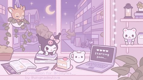 City Night Aesthetic, Cute Wallpapers For Ipad, My Melody Wallpaper, Cute Laptop Wallpaper, Desktop Wallpaper Art, Cute Desktop Wallpaper, Wallpaper Laptop, Sanrio Wallpaper, Hello Kitty Iphone Wallpaper