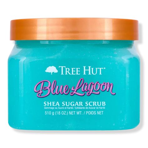 Blue Lagoon Shea Sugar Body Scrub - Tree Hut | Ulta Beauty Red Algae, Exfoliating Body Scrub, Sugar Body, Natural Exfoliant, Macadamia Oil, Sugar Body Scrub, Evening Primrose Oil, Tree Hut, Evening Primrose