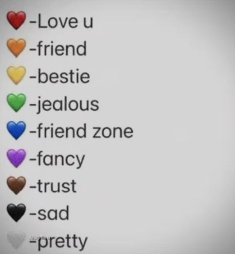 What Do You See Me As Emoji, What Does Xoxo Mean, Yellow Heart Meaning, Different Color Emoji Hearts Meaning, What Different Color Hearts Mean, Pick A Color Heart Text, What Color Hearts Mean, Blue Heart Meaning, Meaning Of Hearts