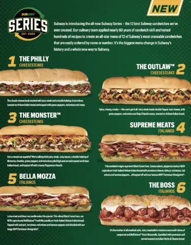 Subway Sandwich Ideas, Subway Steak And Cheese, Best Subway Sandwich, Subway Menu, Shareable Desserts, Steak Menu, Philly Cheese Steak Recipe, Subway Sandwich, Subway Series