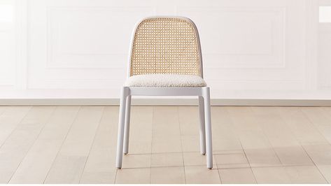 Nadia White Cane Chair | CB2 White Cane, Chairs Dining Room, English Room, Dining Room Arm Chairs, Dining Room Seating, Cane Chair, Free Furniture, Chairs Dining, Dining Benches