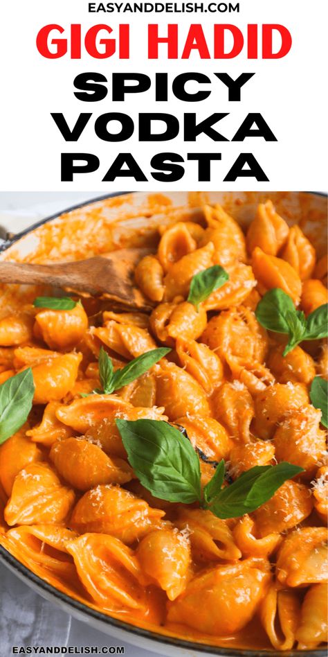 Viral Pasta, Gigi Hadid Pasta, Spicy Vodka Pasta, Hadid Pasta, Spicy Pasta, Vodka Pasta, Best Pasta Recipes, Pasta Dinner Recipes, Tiktok Viral