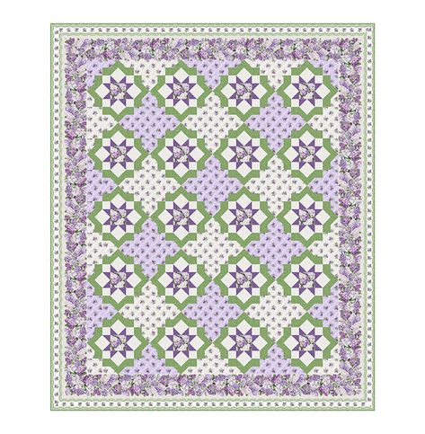 Northcott Fabrics Lilac Fabric, Lilac Bouquet, Arm Machine, Watercolor Flower Background, Northcott Fabrics, Pattern Pictures, Fox Design, Free Quilting, Quilt Kit