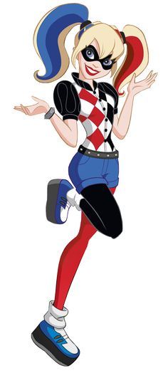 Harley Quinn from DC Super Hero Girls Dc Superhero Girls Party, Harley Quinn Party, Harley Quinn Disfraz, Girl Super Hero, Girl Superhero Party, Joker Y Harley Quinn, Margot Robbie Harley, Harley Quinn Quotes, Harley Quinn Comic