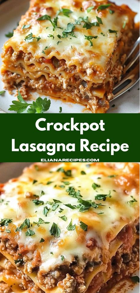 Want an easy lasagna recipe for dinner? Our crockpot lasagna recipe is just what you need! It’s one of the simplest crockpot recipes, perfect for lasagna dinner or other easy dinner ideas. Crockpot Lasagna Recipe, Easy Crockpot Lasagna Recipe, Lasagna Recipe Slow Cooker, Crockpot Lasagna Easy, Lasagna Dinner, Crock Pot Lasagna Recipe, Delicious Lasagna, Crockpot Slow Cooker, Slow Cooker Pasta Recipes