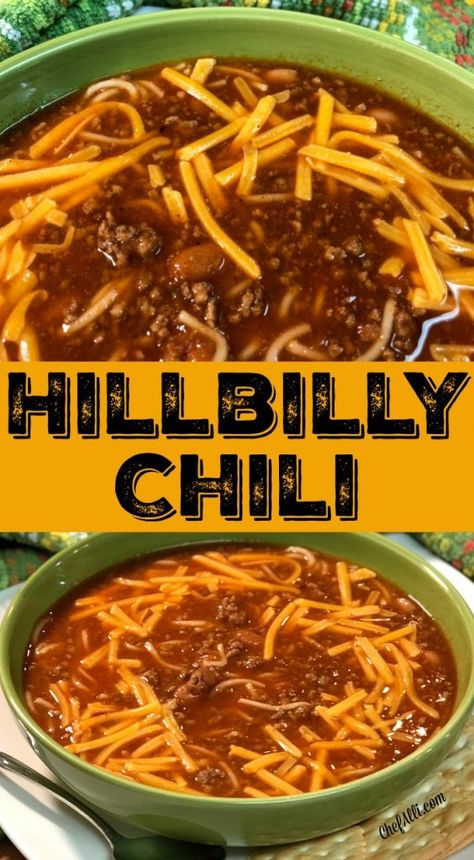 Hillbilly Chili - Made 2 Ways Will Warm You Up! - Chef Alli Hillbilly Chili, Chili With Cinnamon, Chili Spaghetti Recipe, Chili Spaghetti, Easy Homemade Chili, Bowl Of Chili, Best Chili Recipe, Crockpot Chili, Chili Soup