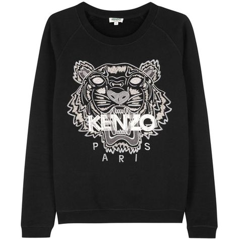 KENZO Black Embroidered-tiger Cotton Sweatshirt (1.411.105 VND) ❤ liked on Polyvore featuring tops, hoodies, sweatshirts, embroidered tops, kenzo sweatshirts, kenzo top, embroidery top and embroidered sweatshirts Kenzo Tiger Sweatshirt, Kenzo Sweater, Kenzo Sweatshirt, Embroidered Cotton Top, Kenzo Tiger, Tiger Logo, Embroidery Sweatshirt, Sweatshirts Online, Knitwear Design