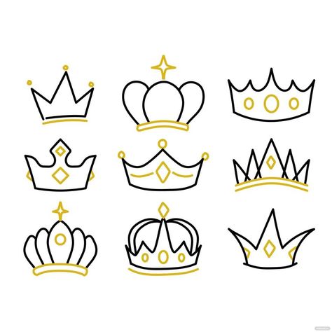 Clip Art Crown, How To Draw Crown On Head, Crown Drawing Tutorial, Easy Crown Drawing Step By Step, Tiaras And Crowns Drawing, How To Draw A Crown, Simple Crown Drawing, Crown Drawing Simple, Crown Drawing Sketches