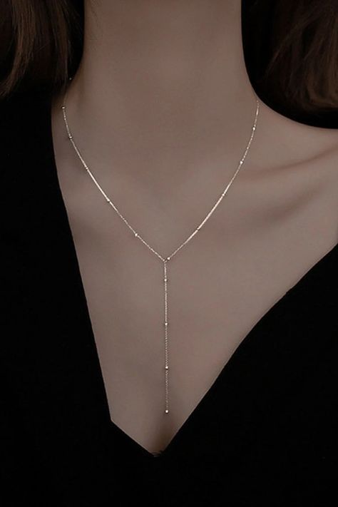 dainty sterling silver necklace dainty sterling silver necklace Long Necklace Silver, Silver Y Necklace, Necklace Layered, Aesthetic Jewelry, Long Silver Necklace, Layered Necklace Set, Y Necklace, Layered Design, Necklace Dainty