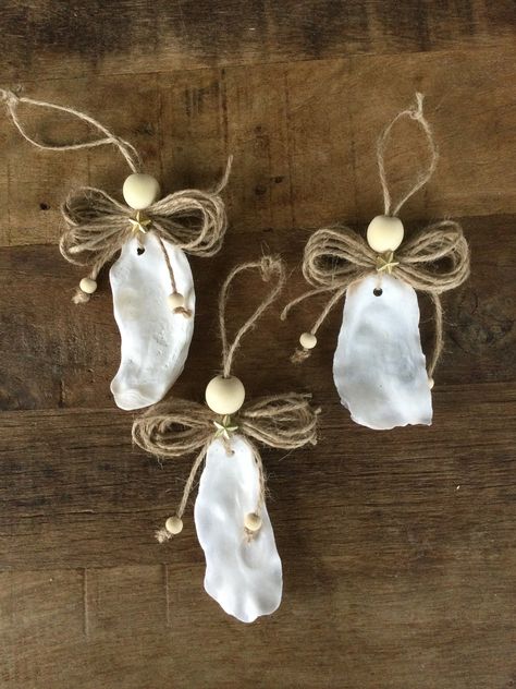 Shell Angels Craft Ideas, Seashell Angels, Shell Angels, Angels Crafts, Chrismas Crafts, Sand Dollar Art, Forest Crafts, Macrame Ornaments, Seashell Art Diy