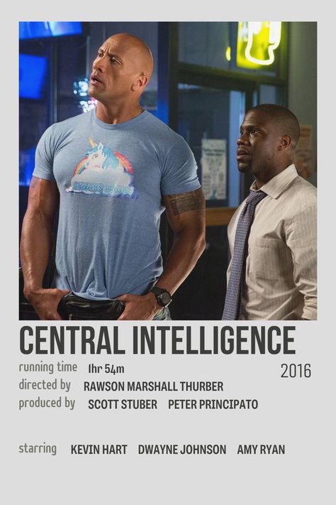 Kevin Hart And Dwayne Johnson, Central Intelligence Movie, Kevin Hart Movies, The Rock Movies, Dwayne Johnson Movies, Central Intelligence, Climbing Mountains, Iconic Movie Posters, Movie To Watch List