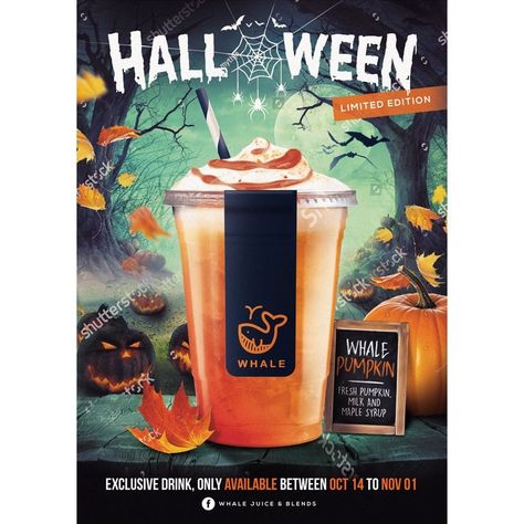 Drink Menu Design, Halloween Juice, Halloween Promotions, Juice Packaging, Bar Poster, Accounting Logo, 3dprinting Design, Coffee Poster, Halloween Drinks