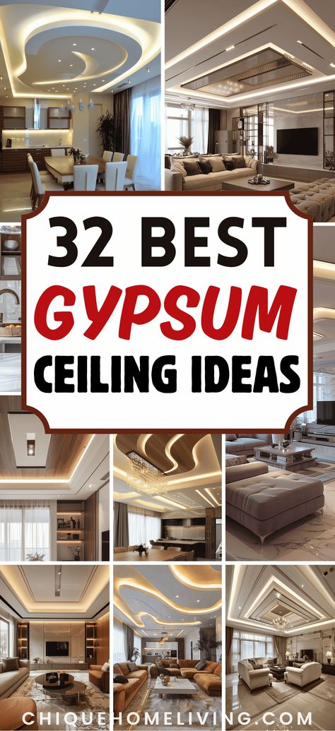 Looking to transform your ceiling into a stunning focal point? Discover simple and modern gypsum ceiling design ideas that can elevate any room in your home. From minimalist lines to sleek patterns, these POP ceiling designs offer a touch of elegance and contemporary style. False Ceilings Modern, Modern Gypsum Ceiling Design Living Room, Ceiling False Design, Pop Design For Living Room Ceiling, Modern Pvc Ceiling Design, Modern Pop Ceiling Design Living Room, False Ceiling Design For Bathroom, Simple Gypsum Ceiling Designs, Gypsum Ceiling Design For Bedroom