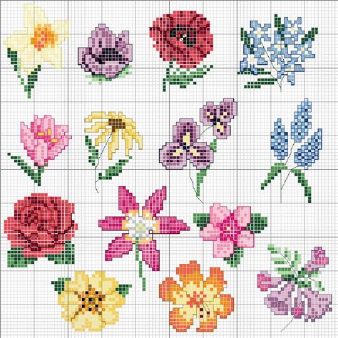 Tiny Cross Stitch, Small Cross Stitch, Pola Kristik, Cross Stitch Patterns Flowers, Mini Cross Stitch, Cross Stitch Cards, Floral Cross Stitch, Cross Stitch Patterns Free, A Cross