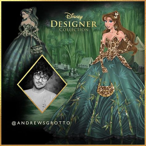 The Vinyl Scene on Instagram: “🔸 JANE 🔸 Disney Designer Collection Ultimate Heroines Celebration Fan Art Designed by @andrewsgrotto Illustration by @thevinylscene…” Animation Outfits, Jane Tarzan, Animated Disney Characters, Disney Designer Collection, Designer Disney, Disney University, Midnight Masquerade, Disney Princesses And Princes, Disney Fanart