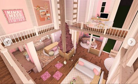 Bloxblug House, Preppy Bloxburg House, Preppy Bloxburg, Blush House, Bloxburg City, Bloxburg Beach House, Roblox Hacks, Preppy House, Blocksburg Room Ideas￼