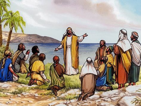 Free Visuals:  The Great Commission  Jesus commissions His disciples to make disciples of all nations. Matthew 28:16-19 Make Disciples Of All Nations, The Great Commission, Oldest Bible, Great Commission, Walk In The Spirit, Bible Verses Kjv, Jesus Teachings, Jesus Return, Matthew 28